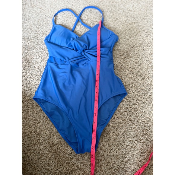 Aerie Braided One Piece Swimsuit Blue Criss Cross Sexy Cute Swimwear size S‎ - Picture 7 of 13